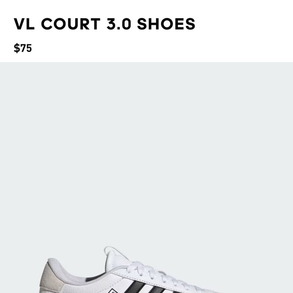 adidas VL 3 Court White Black Gum Sole Athletic Shoes - Picture 9 of 9